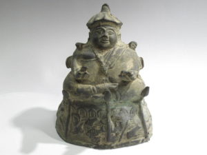 中国古玩銅製坐像仏像　